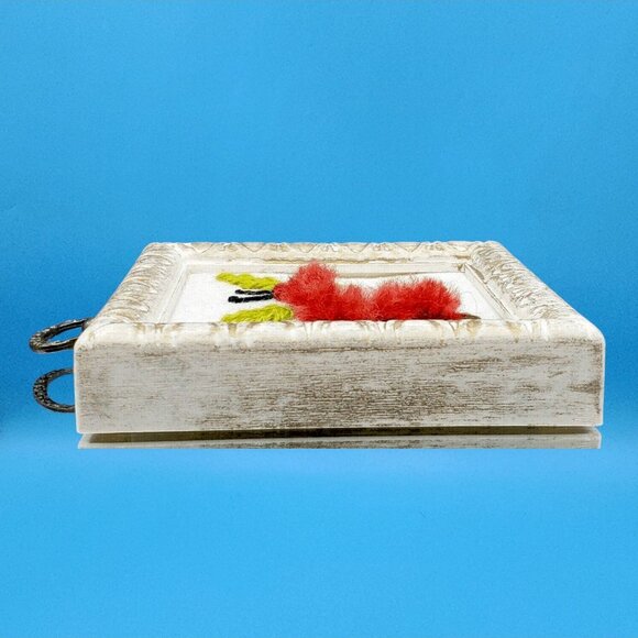 Vintage 1970s Butterfly Ladybug Caterpillar Miniature Crewel Art Set Frames - Picture 12 of 17